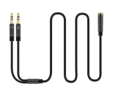 3.5mm Earphone & mikrofon 2in1 adaptér pro počítače (115cm)