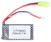 Akumulátor 1000mAh 7,4V LiPol, mini Tamiya