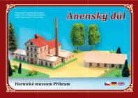 Anenský důl Příbram - papírový model 1:200