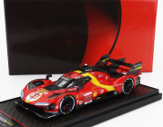 Bbr-models Ferrari 499p 3.0l Turbo V6 Team Ferrari Af Corse N 51 Winner 24h Le Mans 2023 Alessandro Pier Guidi - James Calado - Antonio Giovinazzi 1:43 Červená Žlutá Černá