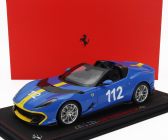 Bbr-models Ferrari 812 Competizione A Spider N 112 2022 - Con Vetrina - With Showcase 1:18 French Racing Blu - Modrá Žlutá