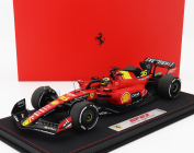 Bbr-models Ferrari F1  Sf-23 Team Scuderia Ferrari N 16 4th Monza Italy Gp 2023 Charles Leclerc - Con Vetrina - With Showcase 1:18 Červená Černá Žlutá