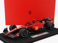 Bbr-models Ferrari F1  Sf-23 Team Scuderia Ferrari N 55 Winner Singapore Gp 2023 Carlos Sainz - Con Vetrina - With Showcase 1:18 Červená Černá