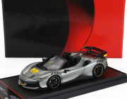 Bbr-models Ferrari Sf90 Xx Stradale Spider 2024 1:43 Grigio Competizione - Šedá Žlutá Černá