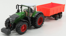 Bburago Fendt Vario 1000 Tractor With Trailer 2016 1:50 Zelená Šedá Červená