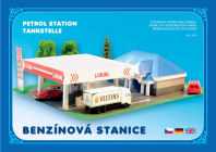 Benzínová stanice - papírový model 1:100