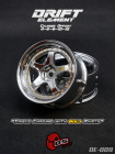 DS Racing Drift Element 5 Spoke disky, Trojitý chrome se zlatými nýty, 2 ks