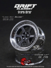 DS Racing Drift Element 6 Spoke disky, Gunmetal, chromový okraj, 2 ks