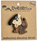 Dvěděti Dřevěná magnetka velká Pes