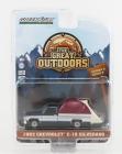 Greenlight Chevrolet C-10 Silverado Pick-up 1982 - The Great Outdoors 1:64 Stříbrná Modrá