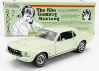 Greenlight Ford usa Mustang Coupe 1968 - The She Country Mustang 1:18, světle zelená