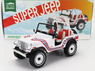 Greenlight Jeep Cj-5 Super Jeep 1973 1:18 Bílá