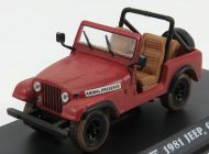 Greenlight Jeep Cj-7 Open Animal Preserve 1995 The A-team 1:43 Red