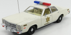 Greenlight Plymouth Fury Hazzard Police Rosco Patrol Car 1977 1:18 Bílá