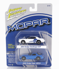 Johnny lightning Dodge Set 2x Challenger R/t 2014 + Viper Srt10 2008 1:64 Modrá Bílá