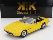 Kk-scale Maserati Ghibli Spider Cabriolet Open 1970 - Spoked Rims - Cerchio A Raggio 1:18 Žlutá