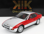 Kk-scale Porsche 924 Turbo Coupe 1986 1:18 Silver Red