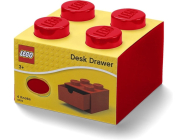 LEGO stolní box 4 se zásuvkou červený