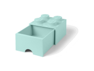 LEGO úložný box s šuplíkem 250x250x180mm - aqua