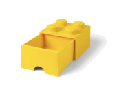 LEGO úložný box s šuplíkem 250x250x180mm - žlutý