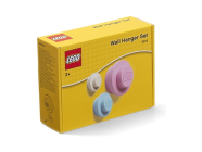 LEGO věšák na zeď (3 ks) - bílá, světle modrá, růžová