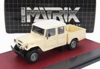 Matrix scale models Toyota Hj45 Land Cruiser Crew Cab Pick-up 1979 1:43 Krémově Bílá