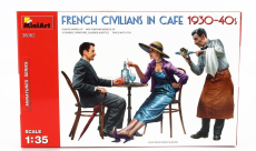 Miniart Figures French Civilians In Cafe 1930-40s 1:35 /