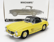 Minichamps Mercedes benz 300sl Roadster (w198) Cabriolet Hard-top 1958 1:18 Žlutá