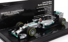 Minichamps Mercedes gp F1  Mgpw05 Hybrid Team Amg Petronas N 44 World Champion Season 2014 Lewis Hamilton 1:43 Stříbrná Zelená