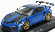 Minichamps Porsche 911 991-2 Gt2 Rs Weissach Package Coupe 2018 1:43 Voodoo Modrá Černá