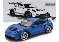 Minichamps Porsche 911 992 Gt3 Rs Coupe 2023 - Silver Rims 1:18 Blue