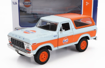 Motor-max Ford usa Bronco Gulf 1978 1:24 Světle Modrá Oranžová