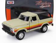 Motor-max Ford usa Bronco Hard-top Closed 1978 1:24 Beige Black