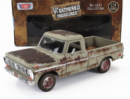 Motor-max Ford usa F-100 Pick-up Weathered Treasure 1972 1:24 Ruggine - Rust