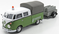 Motor-max Volkswagen T1 Type 2 Double Cabine Pick-up Closed Road Service 1962 With Trailer 1:24