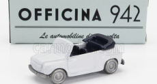 Officina-942 Fiat 600 Maggiolina Carrozzeria Francis Lombardi Cabriolet Open 1958 1:76 Bílá
