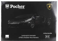 Pocher Lamborghini Aventador Lp700-4 Roadster 2013 1:8 Nero Nemesis - Matná Černá