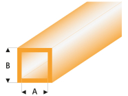 Raboesch profil ASA trubka čtvercová transparentní oranžová 3x4x330mm (5)