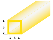 Raboesch profil ASA trubka čtvercová transparentní žlutá 3x4x330mm (5)