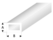 Raboesch profil ASA trubka čtyřhranná transparentní bílá 2x4x330mm (5)