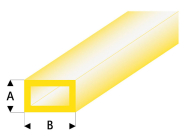 Raboesch profil ASA trubka čtyřhranná transparentní žlutá 2x4x330mm (5)