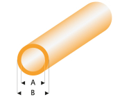 Raboesch profil ASA trubka transparentní oranžová 2x3x330mm (5)