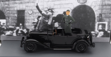 Rio-models Alfa romeo 1750 Torpedo Spider Milano 1944 With Benito Mussolini Figure 1:43 Black