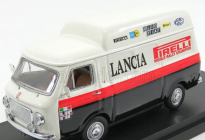 Rio-models Fiat 238 Van Tetto Alto 1970 - Assistenza Rally Pirelli Lancia 1:43 Bílá Černá Červená