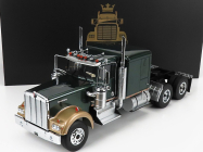 Road-kings Kenworth W900 Tractor Truck 3-assi 1989 1:18 Tmavě Zelená Met Zlatá Met