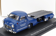 Schuco Mercedes benz Racing Car Transporter Truck Rennwagen 1955 1:43 Blue