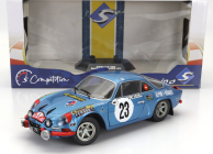 Solido Renault Alpine A110 1600s (night Version) N 23 Rally Montecarlo 1972 Jean Pierre Nicolas - Michel Vial 1:18 Blue Met