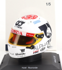 Spark-model Arai helmet F1  Casco Helmet At04 Team Alpha Tauri N 22 Japan Gp 2023 Yuki Tsunoda 1:5 Bílá