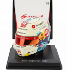 Spark-model Bell helmet Casco Helmet F1 Kevin Magnussen Team Moneygram Haas N 20 Season 2024 1:5 Bílá Černá