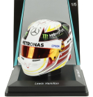 Spark-model Bell helmet Casco Helmet F1 Lewis Hamilton World Champion Team Amg Petronas W06 N 44 Winner Usa Gp 2015 1:5 Bílá Fialová